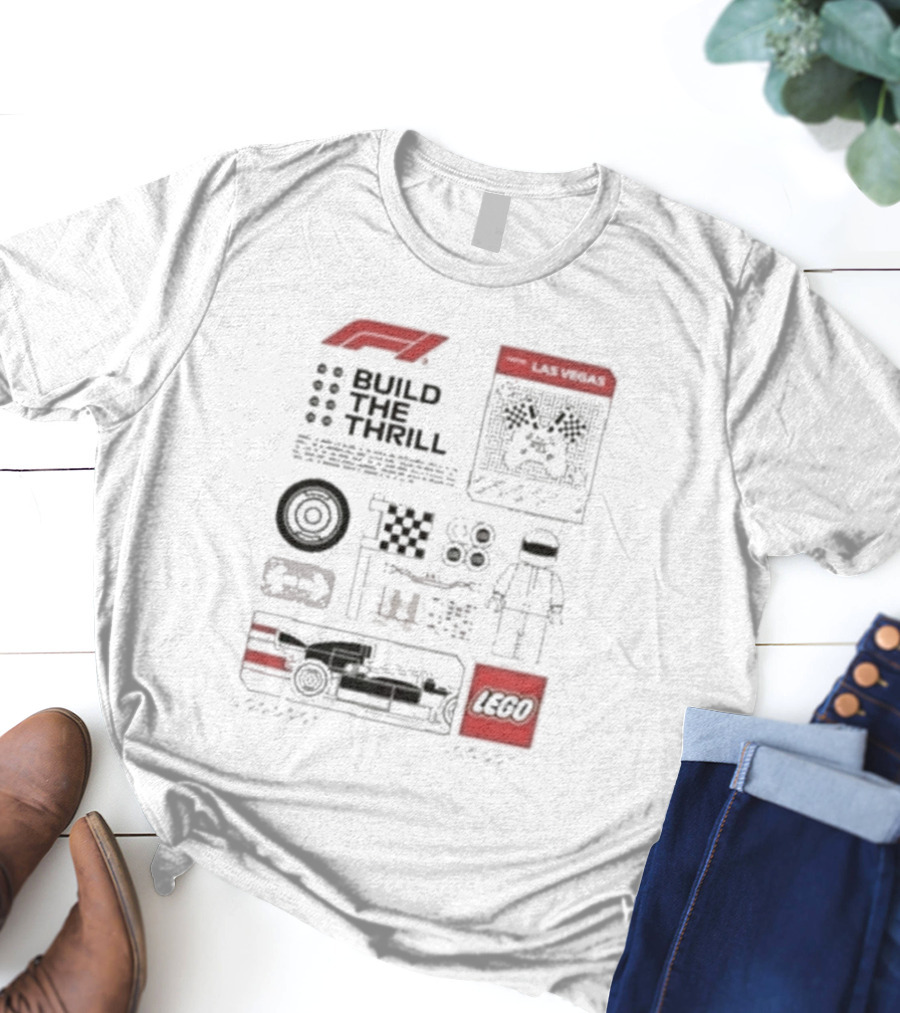 Build The Thrill Las Vegas Lego Formula 1 Grand Prix T-Shirt