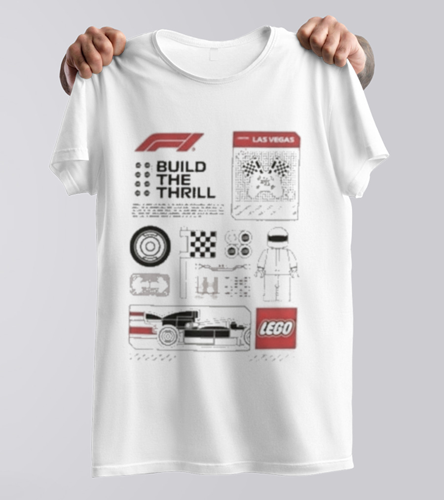 Build The Thrill Las Vegas Lego Formula 1 Grand Prix T-Shirt