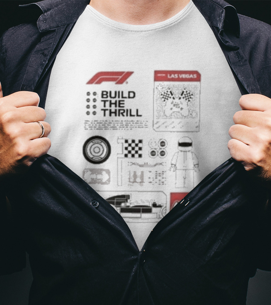 Build The Thrill Las Vegas Lego Formula 1 Grand Prix T-Shirt