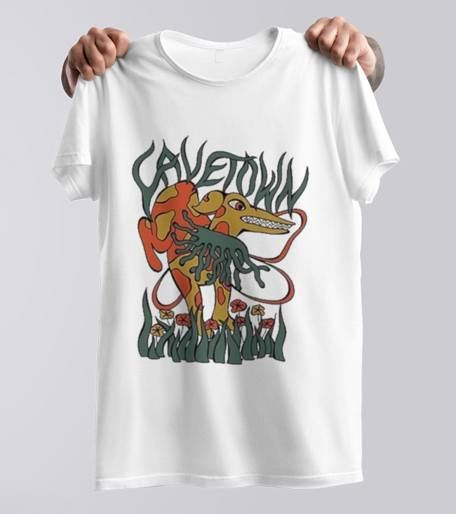 Cavetown Dragon Dog Creature Floral Elements T-Shirt