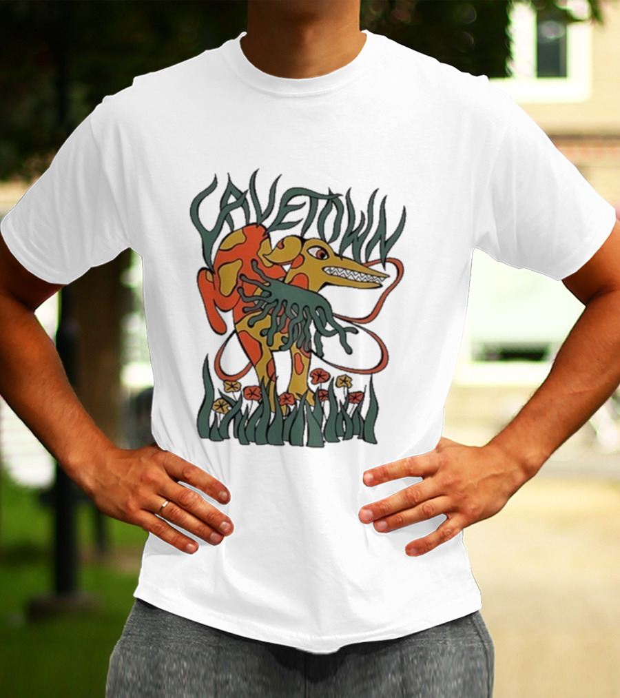 Cavetown Dragon Dog Creature Floral Elements T-Shirt