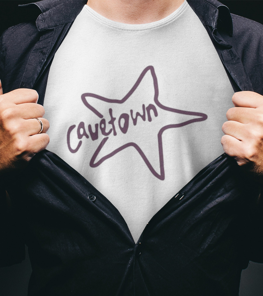 Cavetown Handwritten Star Outline Purple T-Shirt
