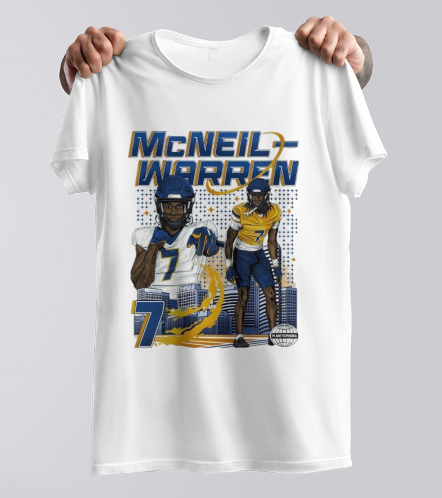 McNeil-Warren Number 7 Planet Euphoria Football Cityscape T-Shirt