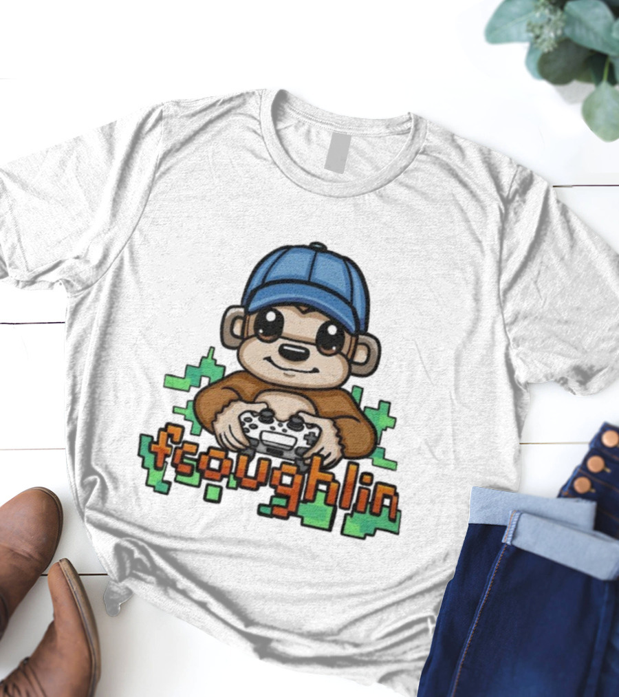 Fsoughlin Monkey Gamer Joystick Cap Gaming T-Shirt