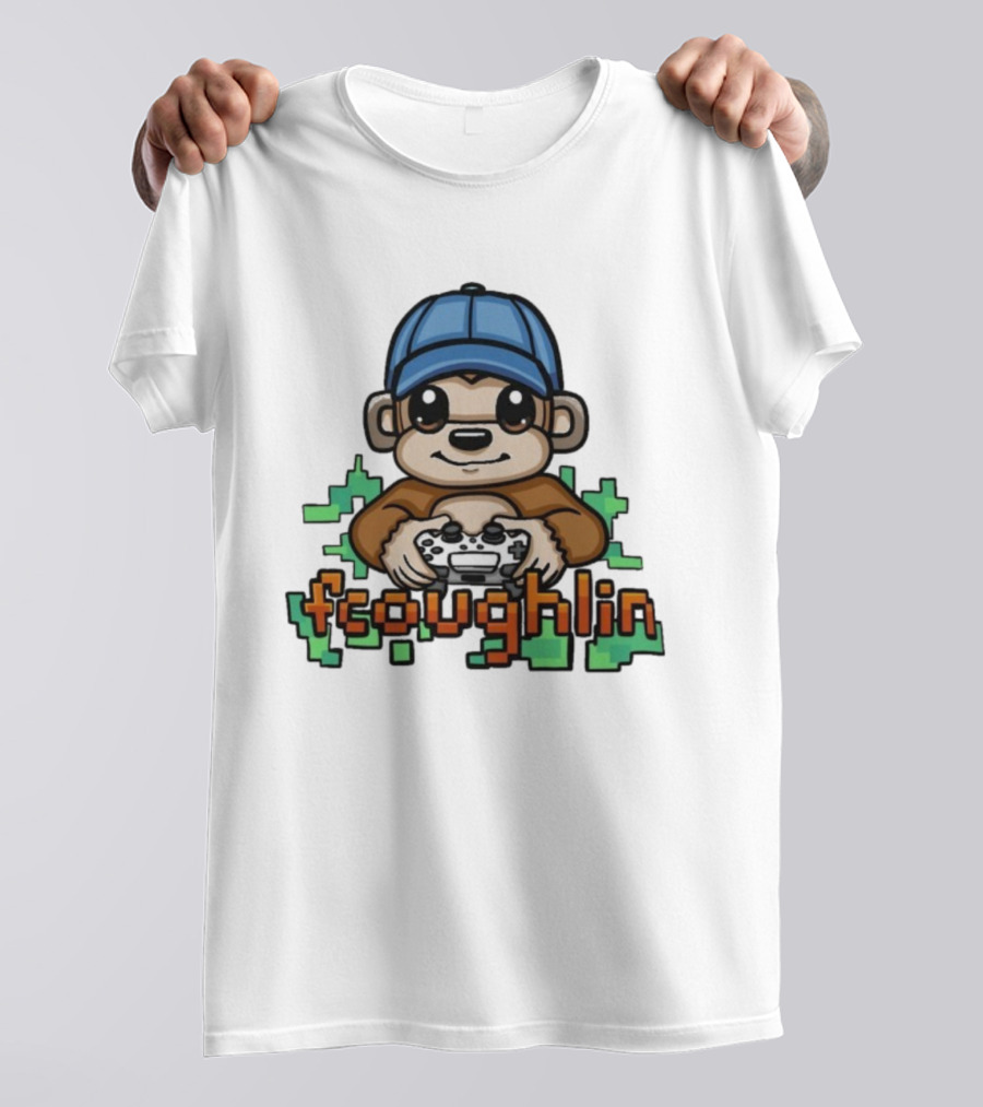 Fsoughlin Monkey Gamer Joystick Cap Gaming T-Shirt