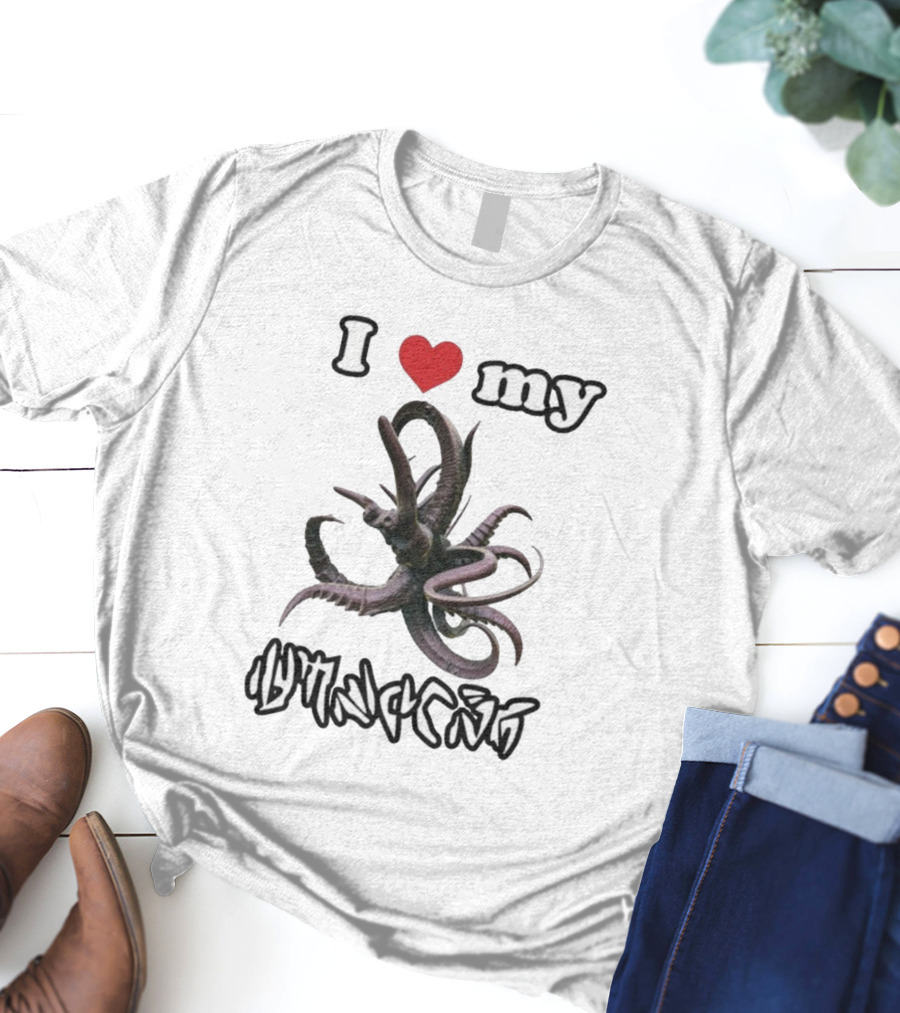 I Love My Tentacled Alien Creature T-Shirt