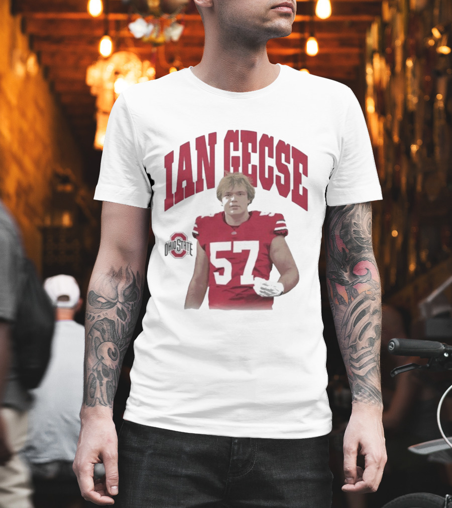 Ian Gecse Ohio State Buckeyes 57 Football Player T-Shirt