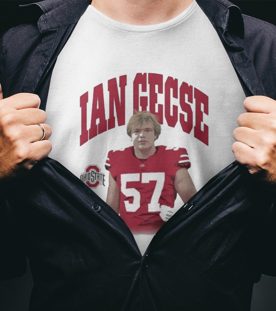 Ian Gecse Ohio State Buckeyes 57 Football Player T-Shirt