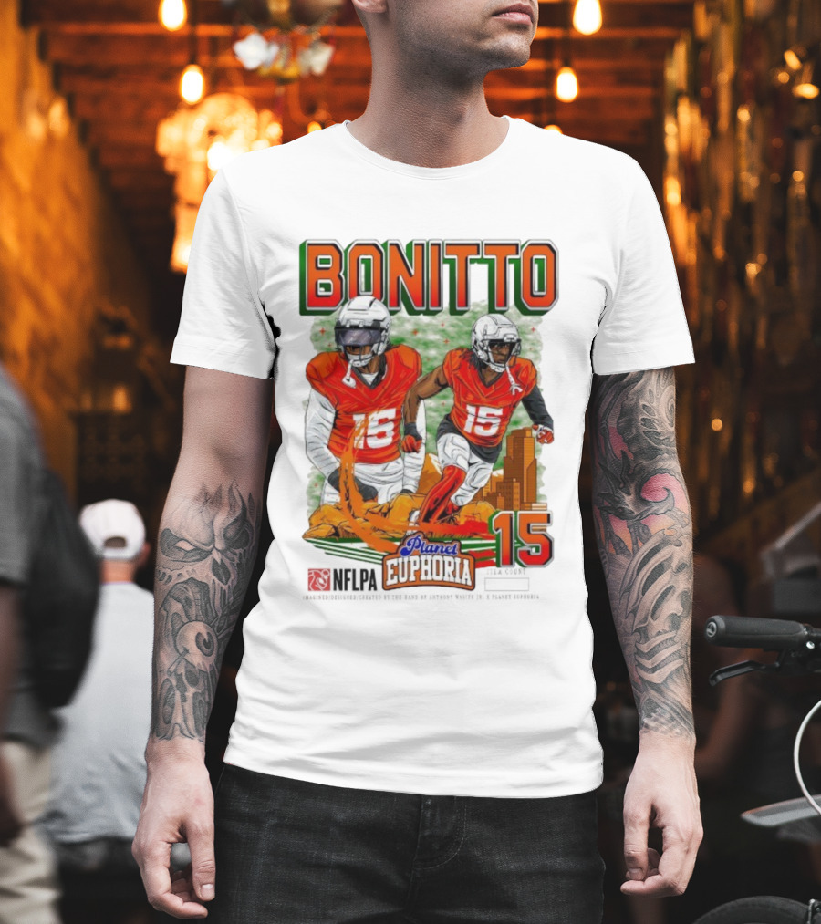 Bonitto Planet Euphoria NFLPA Player Number 15 T-Shirt