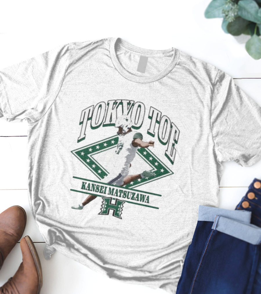 Tokyo Toe Kansei Matsuzawa Hawaii Rainbow Warriors Football Kicker T-Shirt