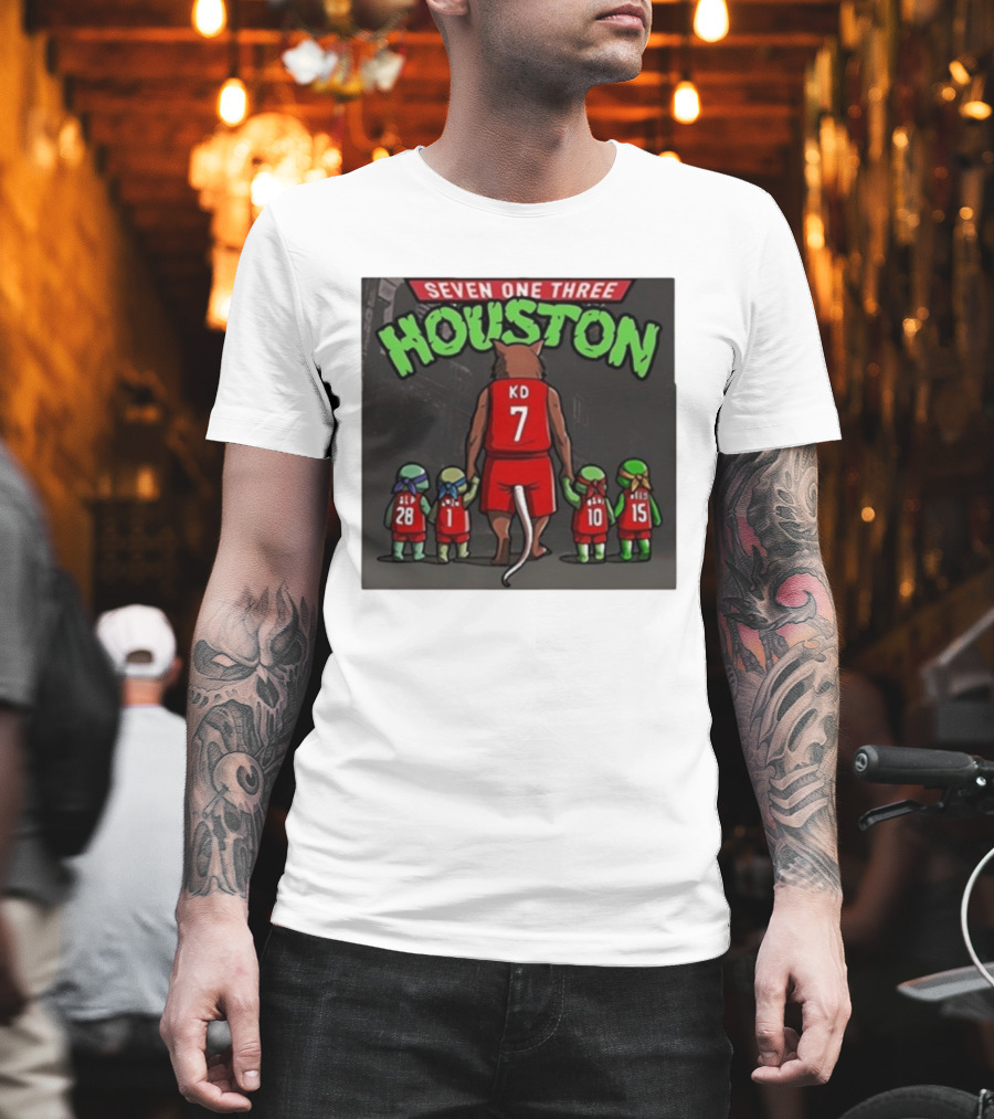 Seven One Three Houston Rockets Teenage Mutant Ninja Turtles Collaboration T-Shirt