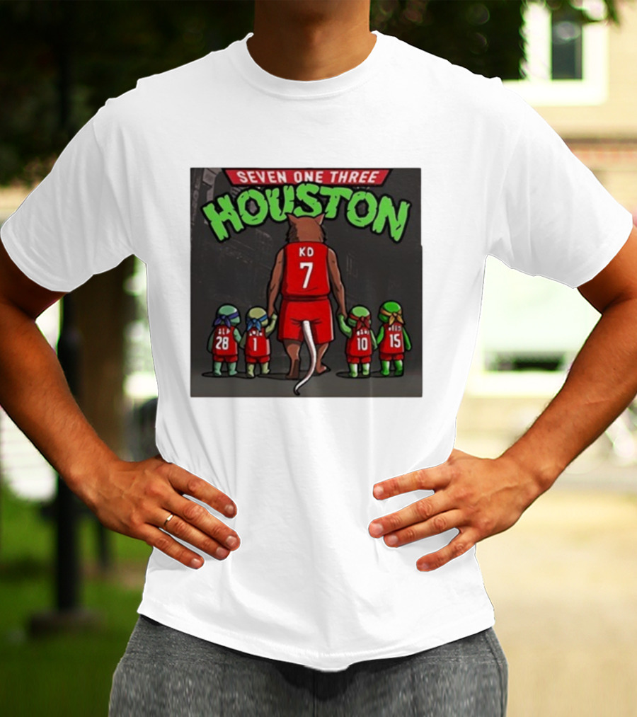 Seven One Three Houston Rockets Teenage Mutant Ninja Turtles Collaboration T-Shirt