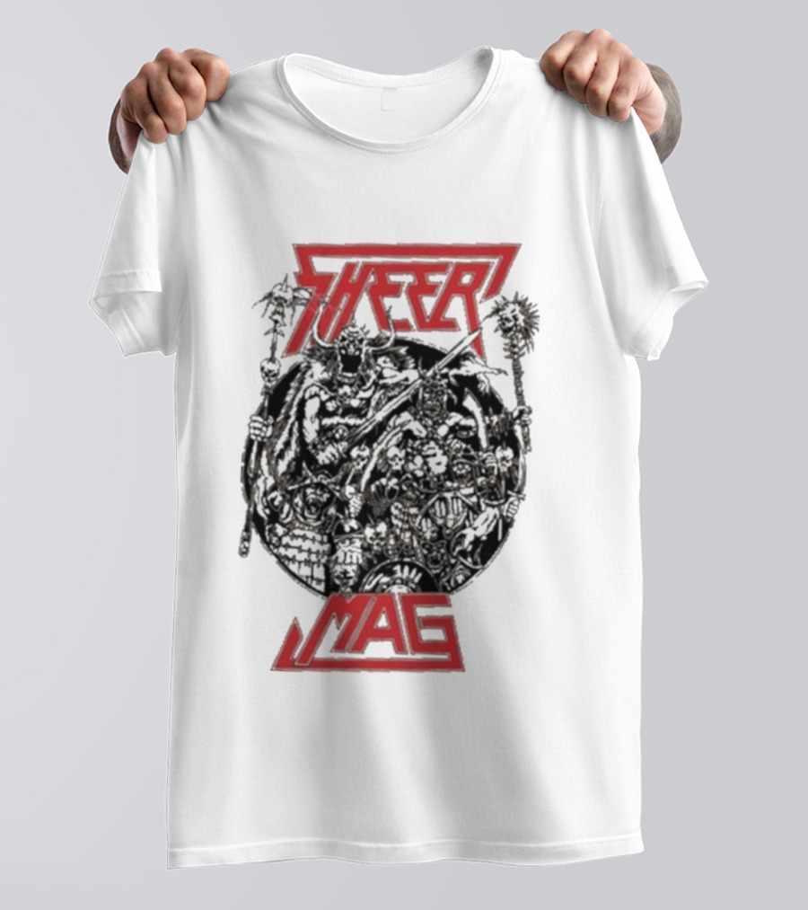 Sheer Mag Mag Album Band Name Red Text Graphic T-Shirt