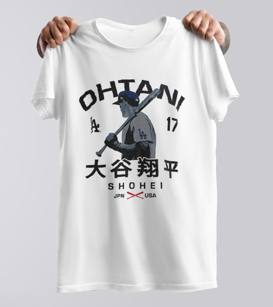 Los Angeles Blue Number 17 Ohtani Shohei JPN USA Baseball Vintage 2025 T-Shirt