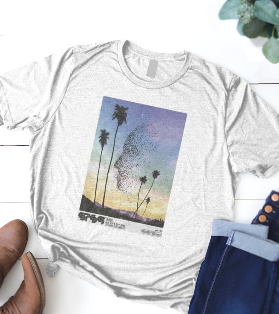 STS9 Nov 21 22 2025 The Bellwether Los Angeles CA Palm Trees And Birds Sky Scene T-Shirt