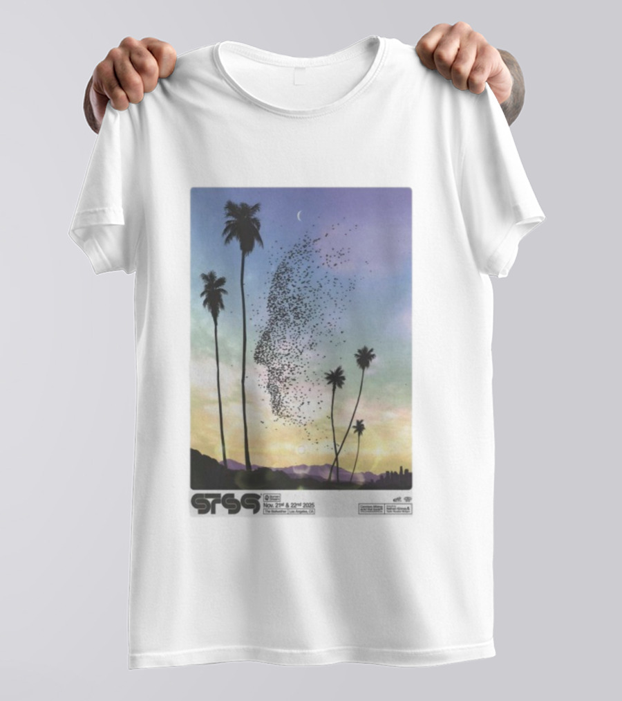 STS9 Nov 21 22 2025 The Bellwether Los Angeles CA Palm Trees And Birds Sky Scene T-Shirt