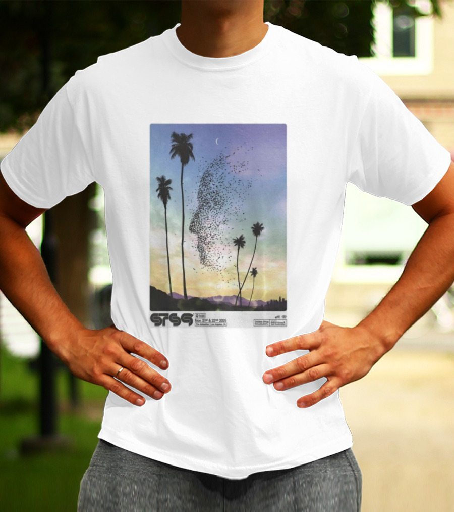 STS9 Nov 21 22 2025 The Bellwether Los Angeles CA Palm Trees And Birds Sky Scene T-Shirt
