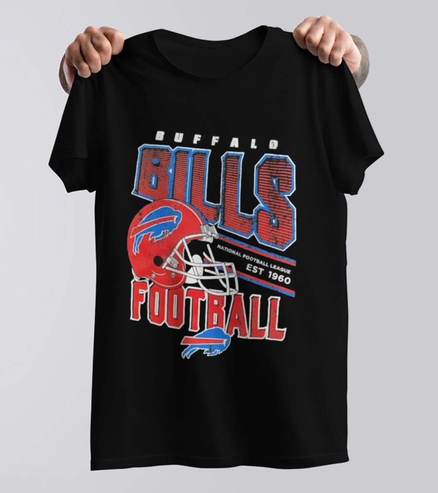 Buffalo Bills Follow The Leader 1960 National Football League Football Helmet T-Shirt