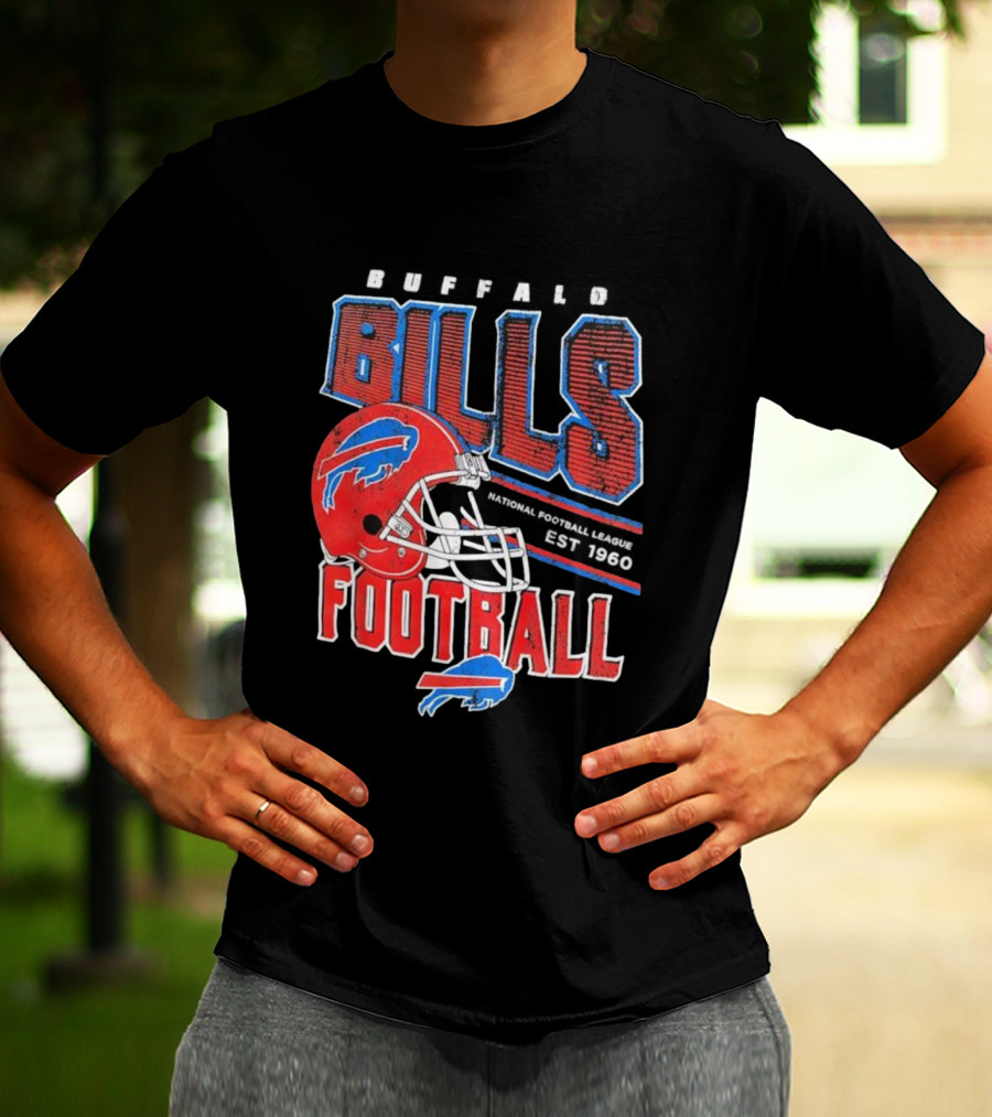 Buffalo Bills Follow The Leader 1960 National Football League Football Helmet T-Shirt