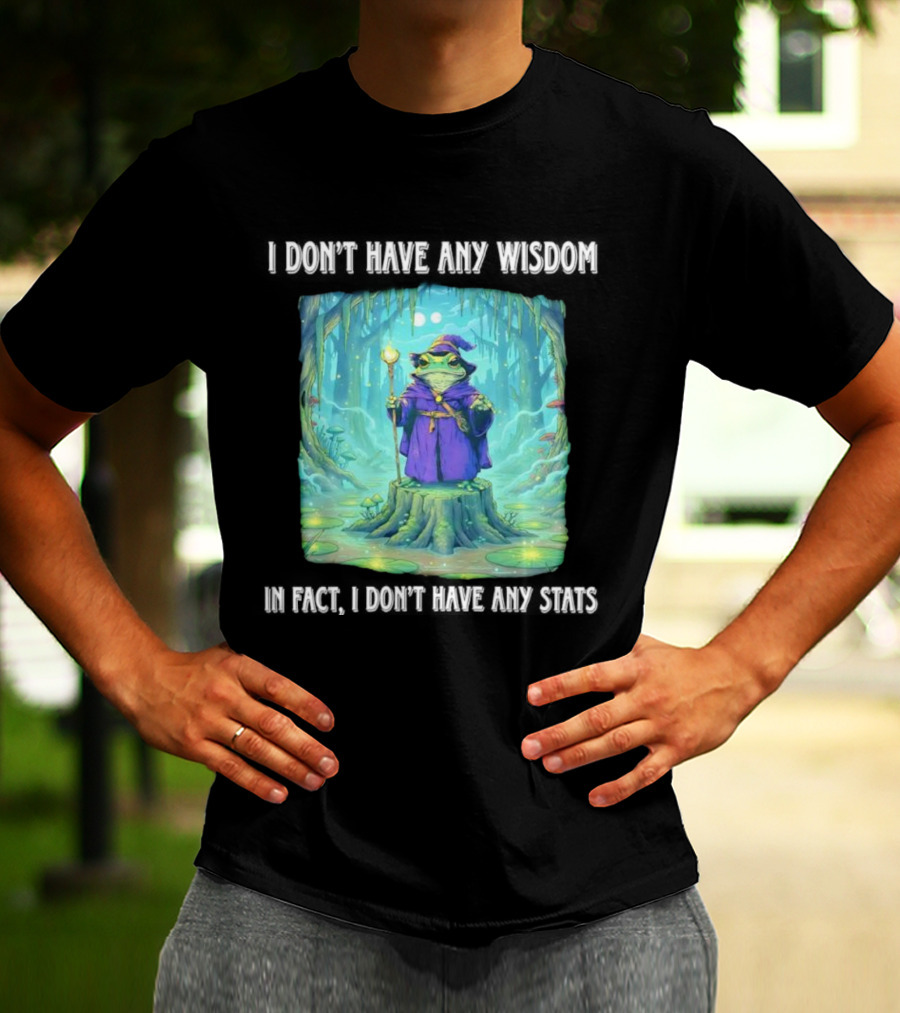 I Don’t Have Any Wisdom Frog Wizard In Enchanted Forest T-Shirt