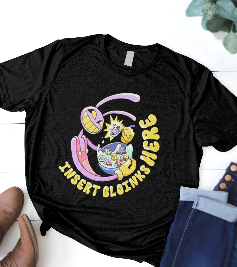 Insert Gloinks Here Cartoon Character Jax Circus Vibrant Colors Fun Design T-Shirt