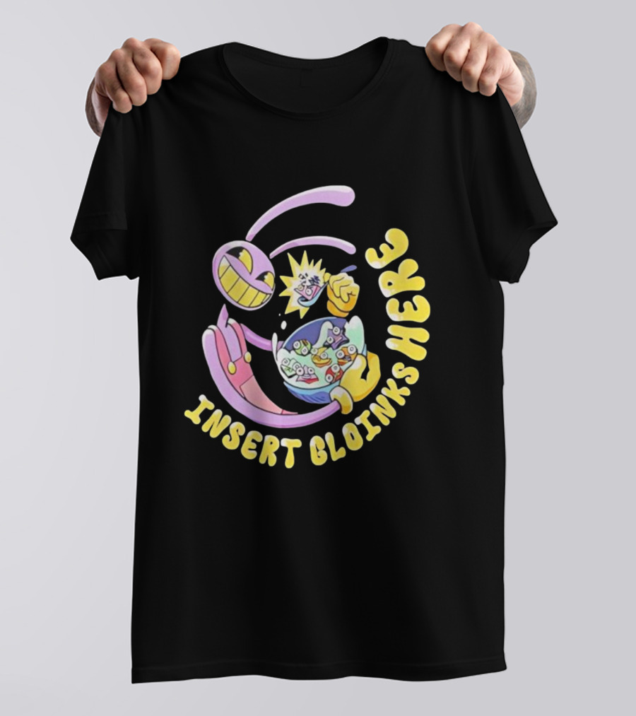Insert Gloinks Here Cartoon Character Jax Circus Vibrant Colors Fun Design T-Shirt