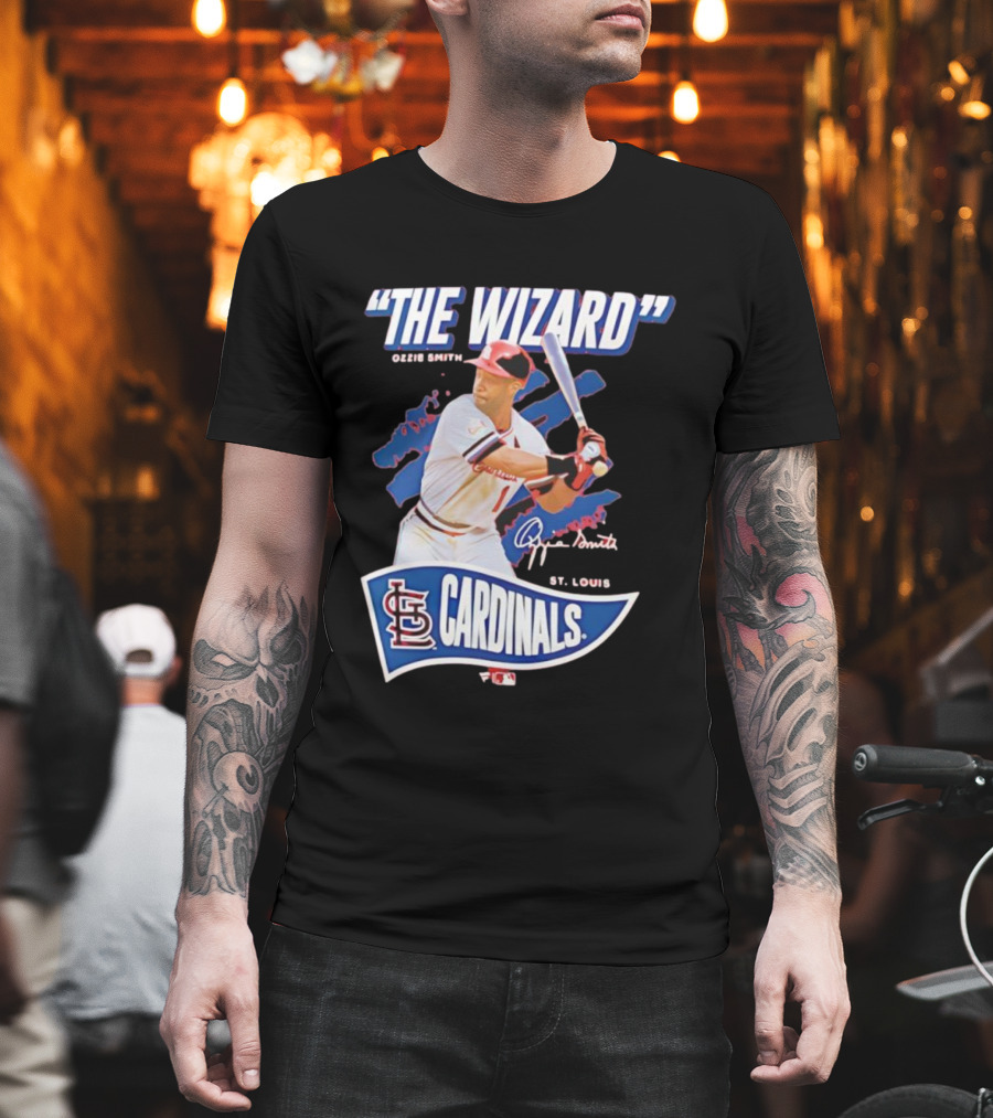The Wizard Ozzie Smith St. Louis Cardinals Signature T-Shirt