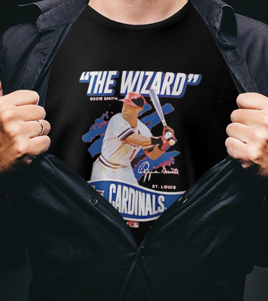The Wizard Ozzie Smith St. Louis Cardinals Signature T-Shirt