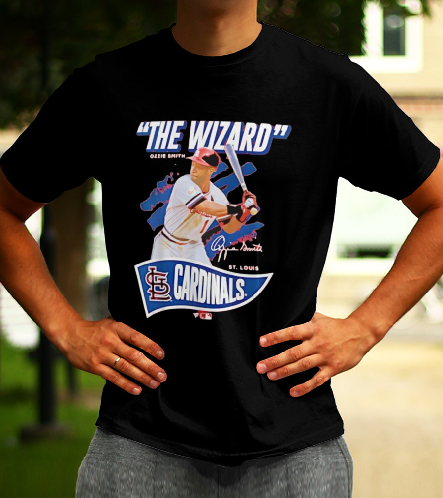 The Wizard Ozzie Smith St. Louis Cardinals Signature T-Shirt