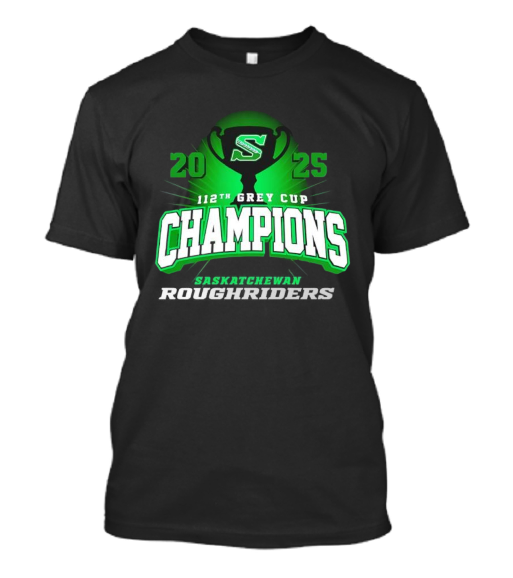 Saskatchewan Roughriders 2025 112th Grey Cup Champions Logo T-Shirt