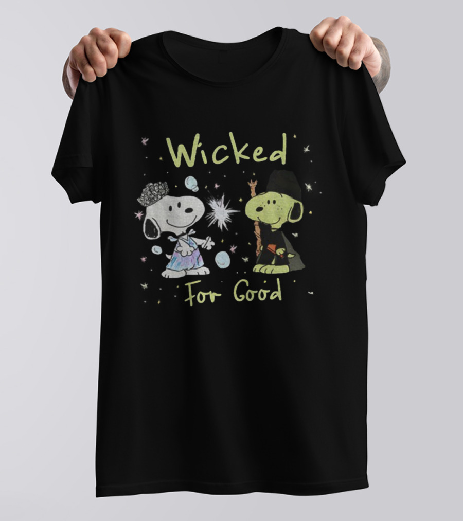 Snoopy Wicked Wicked For Good Peanuts Halloween Costume Theme T-Shirt