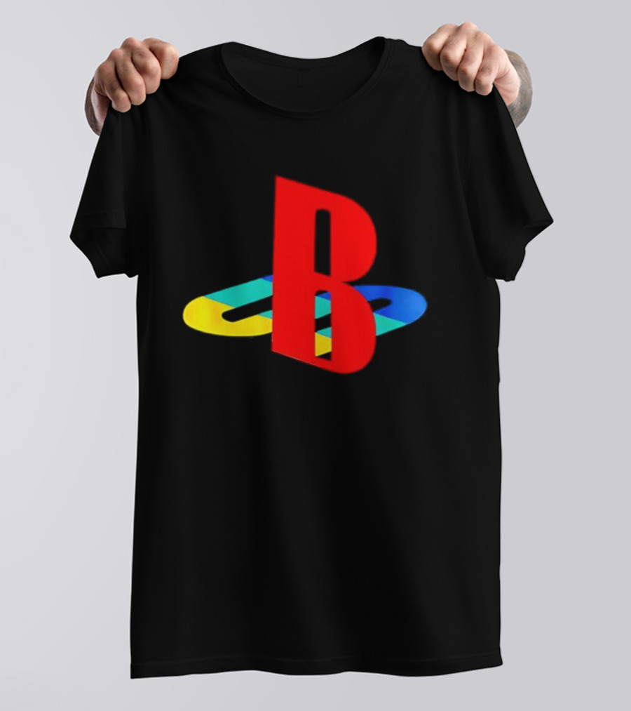 The StepBros 3 Deluxe Edition PlayStation Inspired B Logo T-Shirt