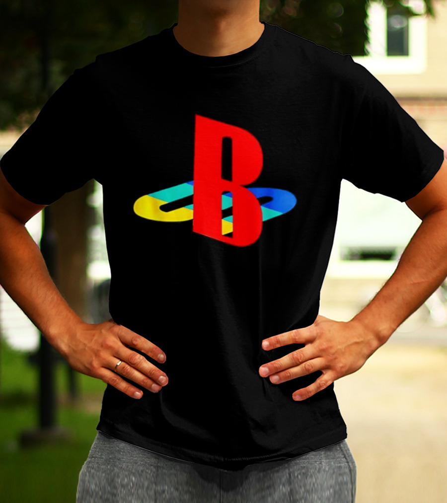 The StepBros 3 Deluxe Edition PlayStation Inspired B Logo T-Shirt