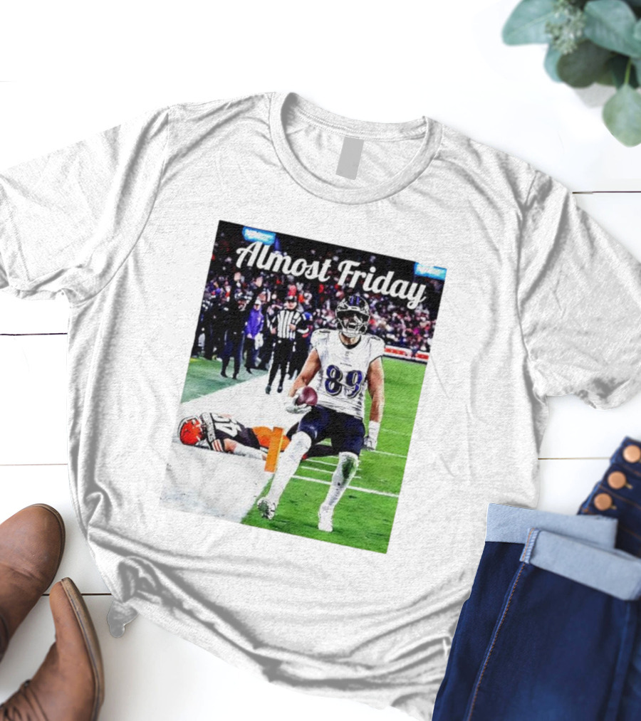 Almost Friday Mark Andrews Touchdown Celebration Ravens 89 T-Shirt