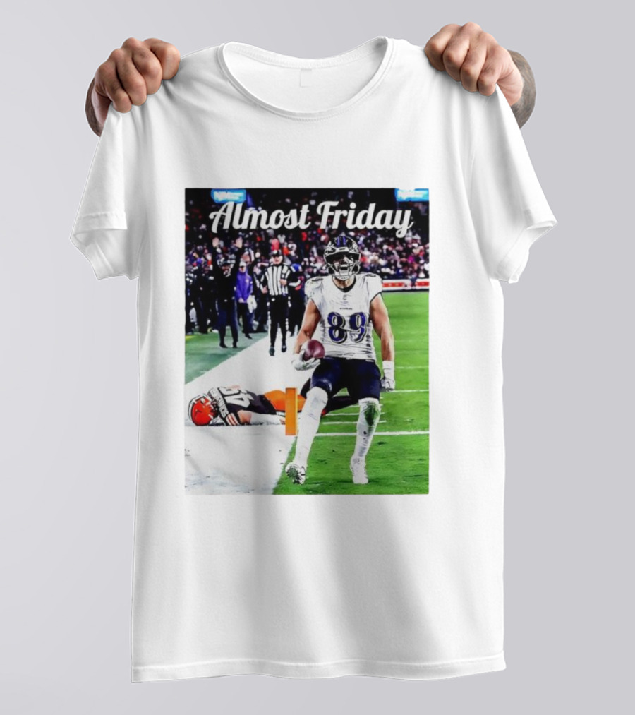 Almost Friday Mark Andrews Touchdown Celebration Ravens 89 T-Shirt