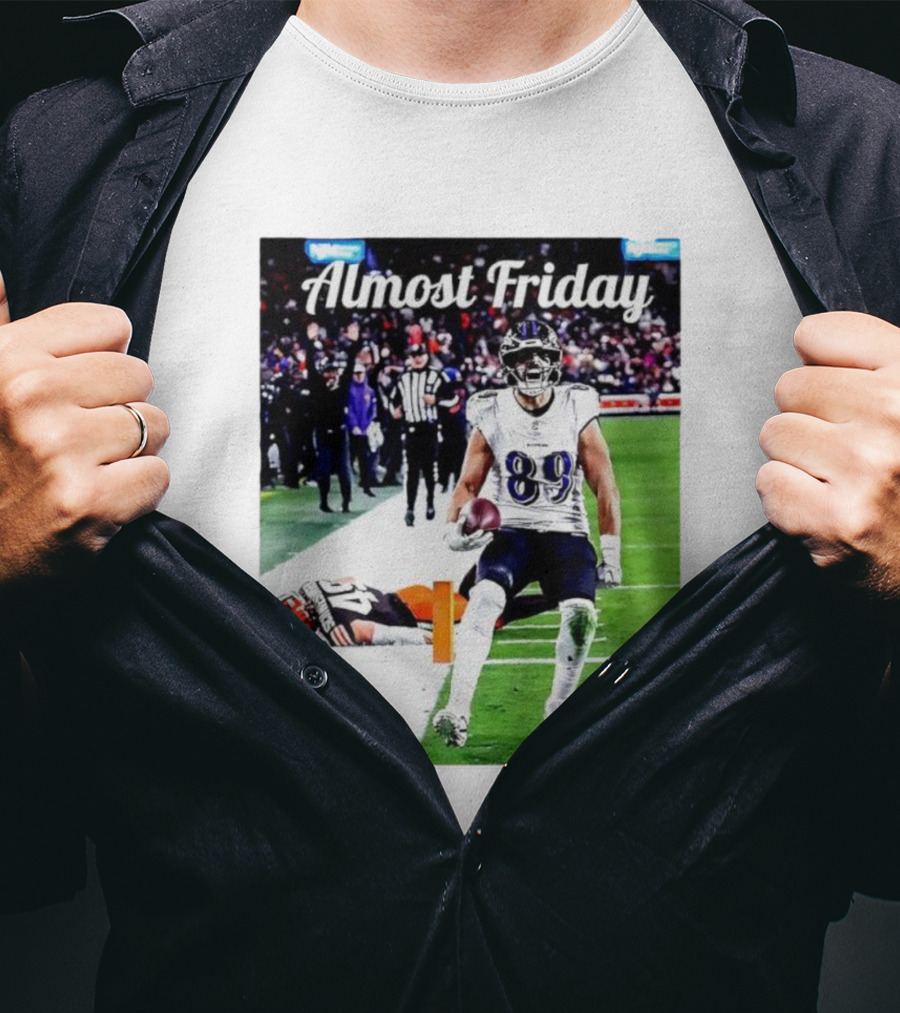Almost Friday Mark Andrews Touchdown Celebration Ravens 89 T-Shirt