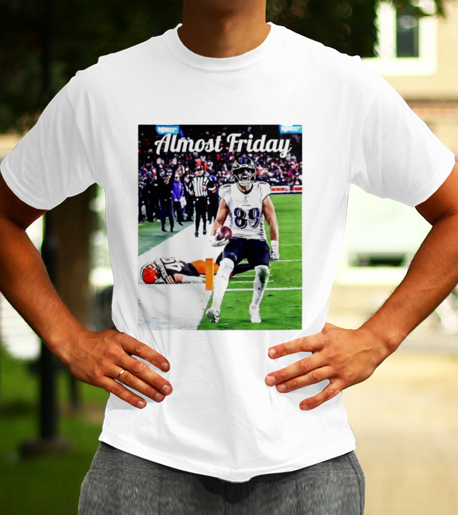 Almost Friday Mark Andrews Touchdown Celebration Ravens 89 T-Shirt