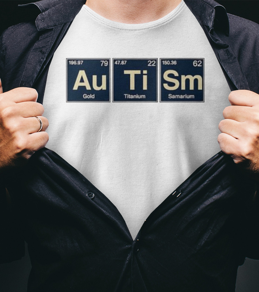 Au Ti Sm Gold Titanium Samarium Periodic Elements T-Shirt