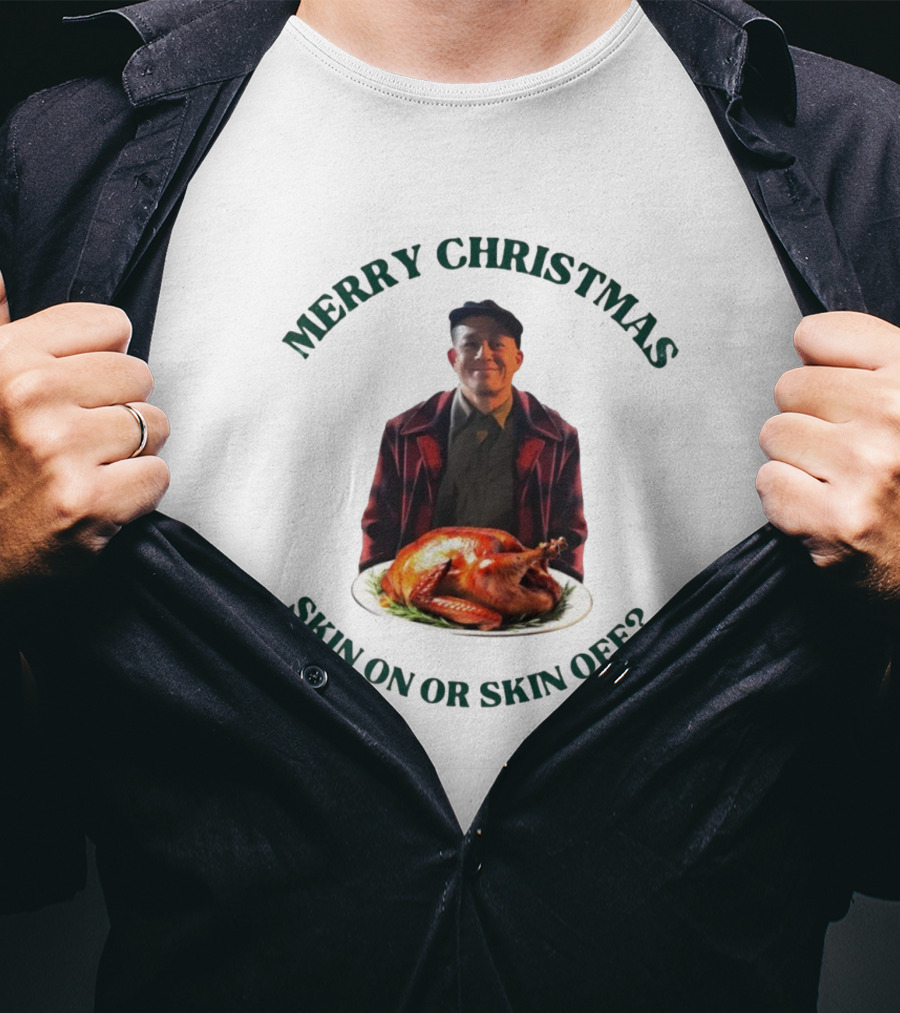 Merry Christmas Skin On Or Skin Off Ed Gein T-Shirt