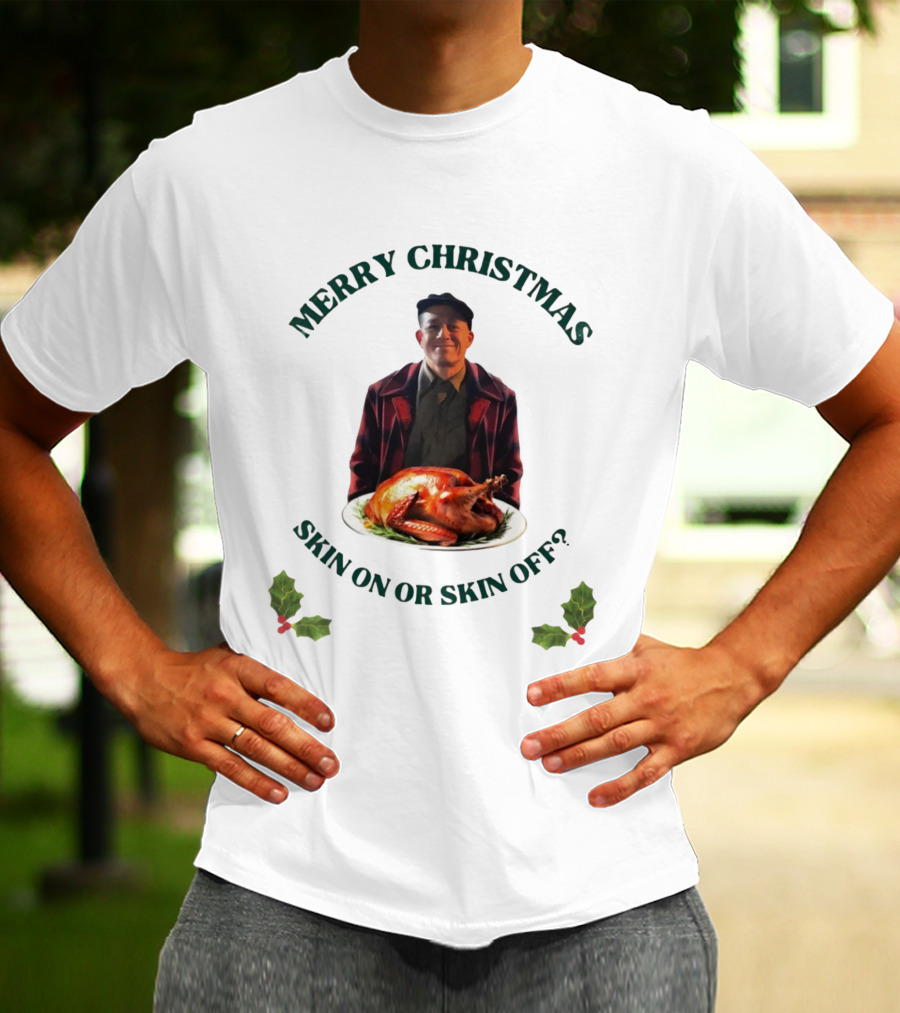 Merry Christmas Skin On Or Skin Off Ed Gein T-Shirt