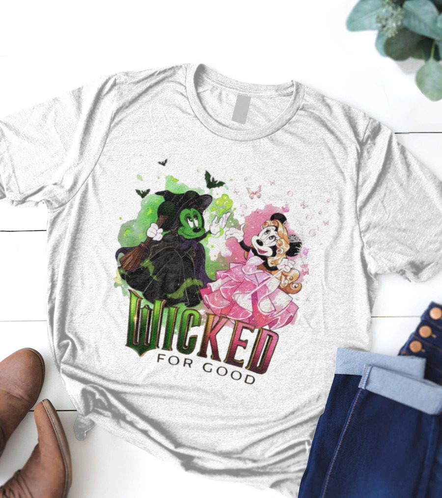 Wicked For Good Minnie Mouse Disney Mashup T-Shirt