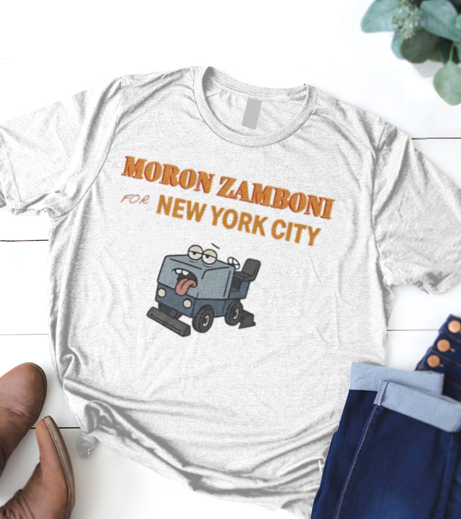 Moron Zamboni For New York City Cartoon Landmark T-Shirt
