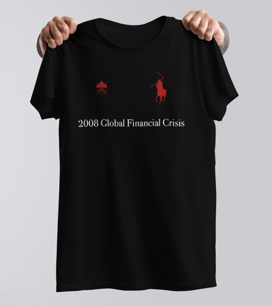 2008 Global Financial Crisis UBS Credit Suisse Polo Rider T-Shirt