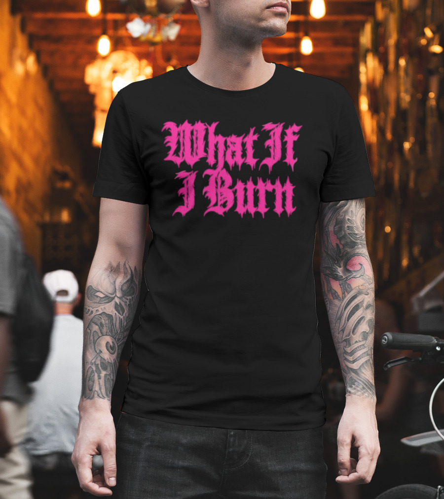 Bury Tomorrow What If I Burn Pink Gothic Text T-Shirt