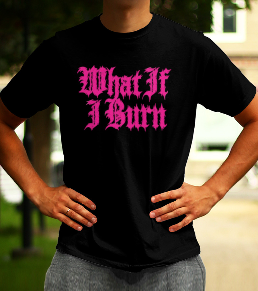 Bury Tomorrow What If I Burn Pink Gothic Text T-Shirt