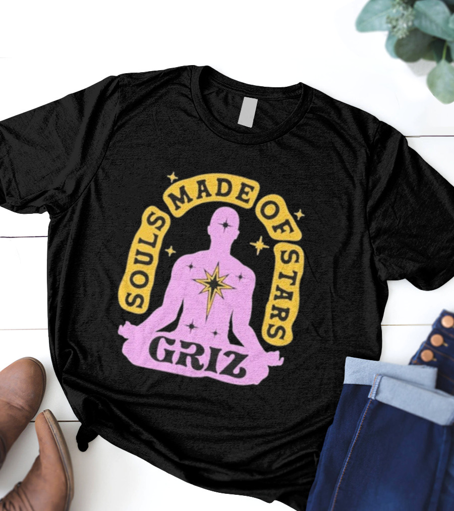 Griz Souls Made Of Stars Meditation Cosmic Design T-Shirt