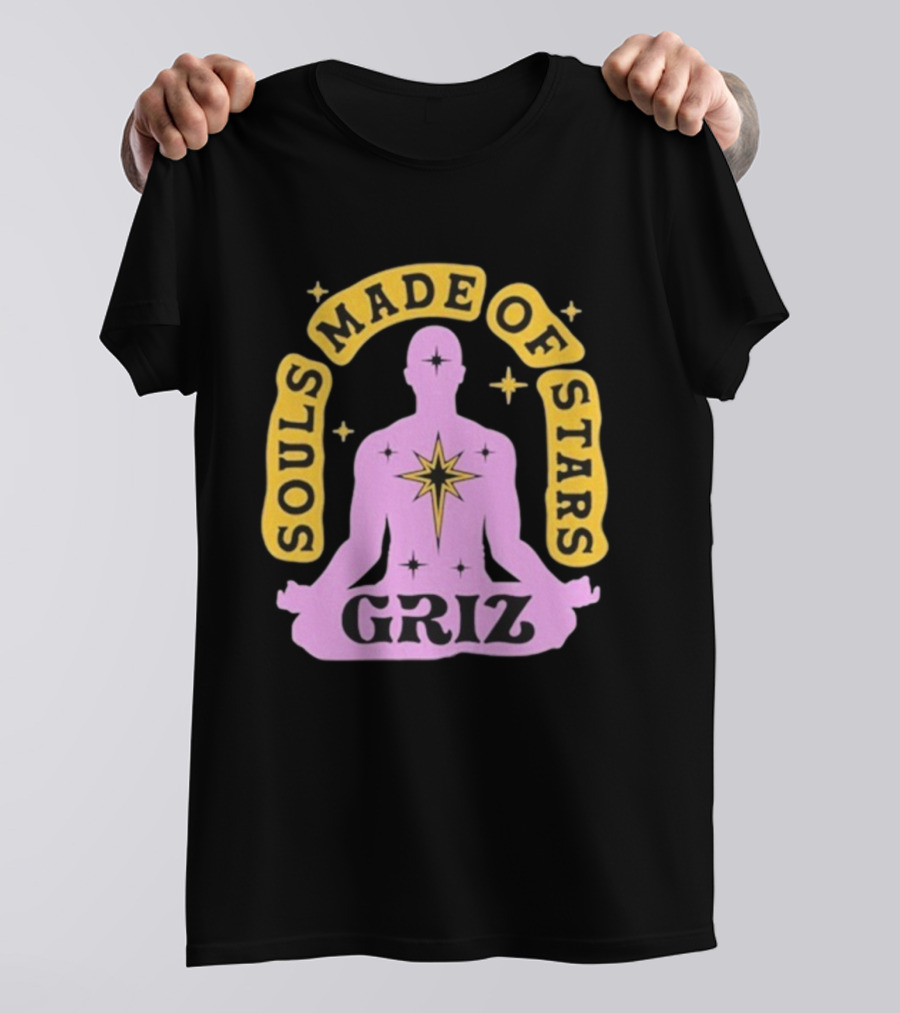 Griz Souls Made Of Stars Meditation Cosmic Design T-Shirt