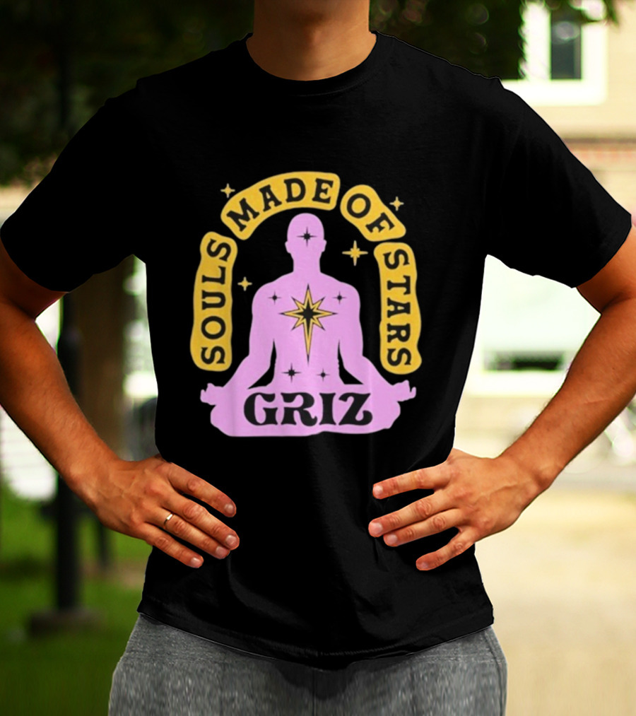 Griz Souls Made Of Stars Meditation Cosmic Design T-Shirt
