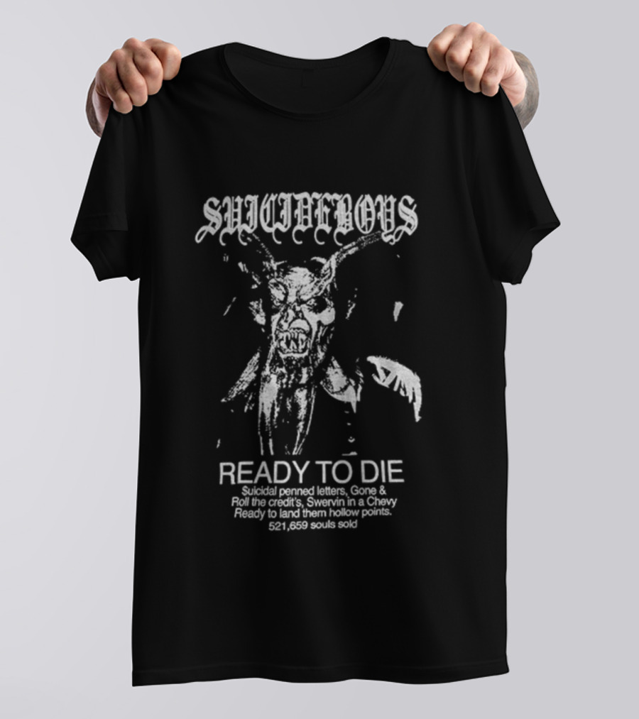 Suicideboys Ready To Die Swervin In A Chevy Hollow Points T-Shirt