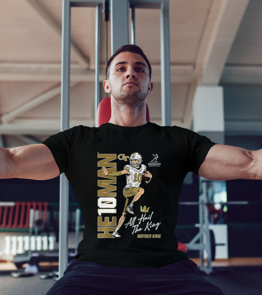 HE10MAN Haynes King GT Georgia Tech Yellow Jackets Football Quarterback T-Shirt